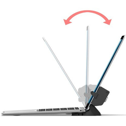 Soporte de escritorio de seguridad plegable y con bloqueo digital CTA para computadora portátil - Tornillo de 12,2" a 17"