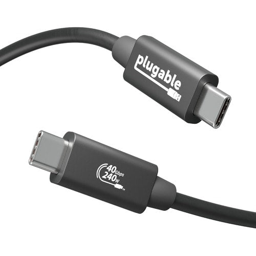 Câble USB 4 enfichable avec charge 240 W, 1 m, certifié USB-IF