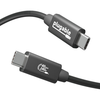 Câble USB 4 enfichable avec charge 240 W, 1 m, certifié USB-IF