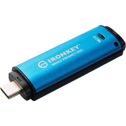 16GB USB-C IRONKEY VAULT PRIVACY 50C AES-256 ENCRYPTED FIPS