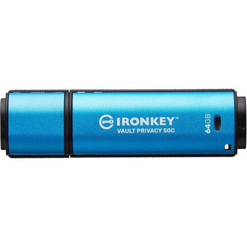64GB USB-C IRONKEY VAULT PRIVACY 50C AES-256 ENCRYPTED FIPS