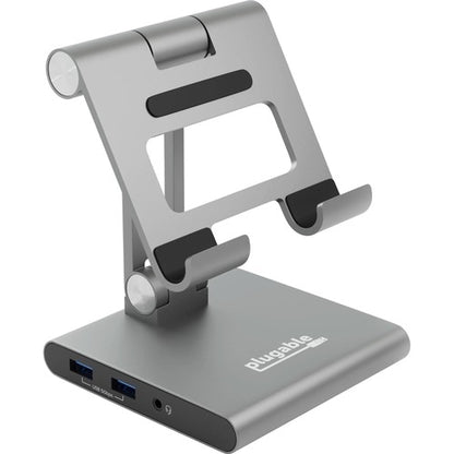 Station d'accueil USB-C Plugable 8 en 1 pour iPad avec support, 100 W