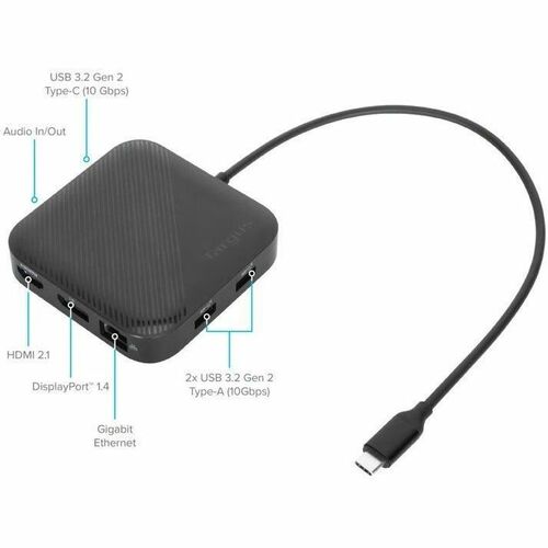 Estación de acoplamiento Targus USB4 de vídeo dual 4K con 85 W