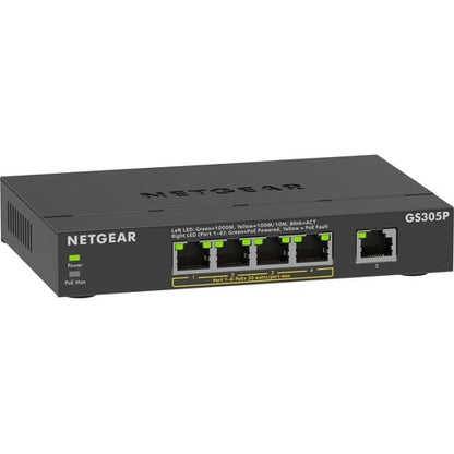 Switch no administrado GBE de 5 puertos con PoE+
