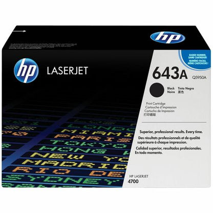 HP 643A (Q5950A) Original Laser Toner Cartridge - Single Pac