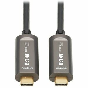 Tripp Lite by Eaton USB-C to USB-C Fiber Active Optical Cable, M/M, Black, 10 m