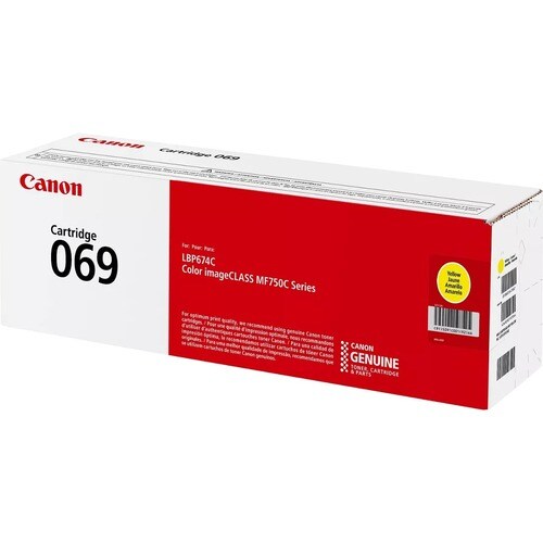 Cartouche de toner laser Canon 069 d'origine à rendement standard - Ye