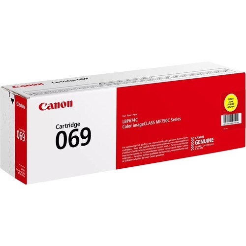 Cartouche de toner laser Canon 069 d'origine à rendement standard - Ye