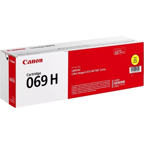 Cartouche de toner laser Canon 069 d'origine à haut rendement - Jaune