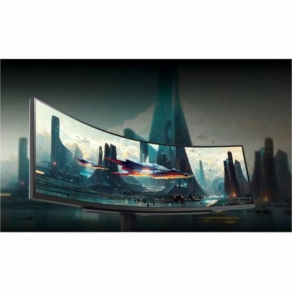 LG UltraGear 49GR85DC-B 49\" Class Dual Quad HD (DQHD) Curved Screen Gaming LED Monitor