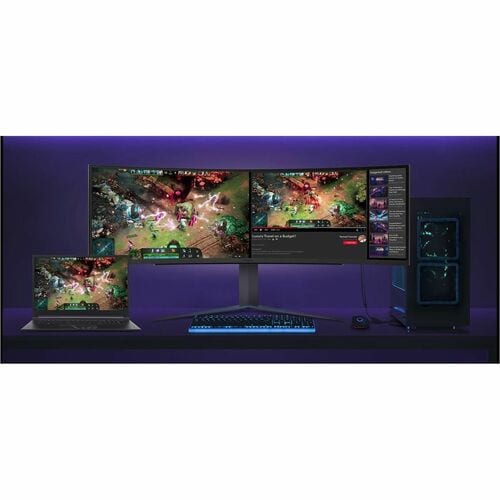 LG UltraGear 49GR85DC-B 49\" Class Dual Quad HD (DQHD) Curved Screen Gaming LED Monitor