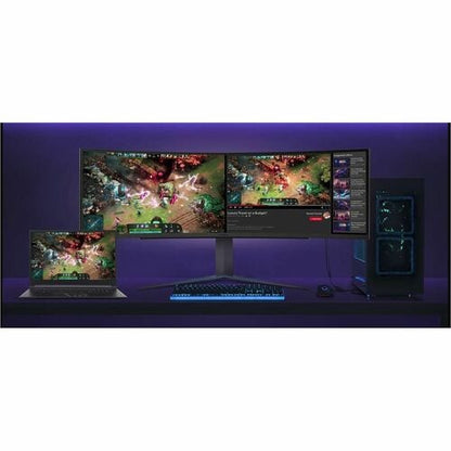LG UltraGear 49GR85DC-B 49\" Class Dual Quad HD (DQHD) Curved Screen Gaming LED Monitor