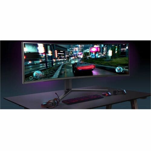 LG UltraGear 49GR85DC-B 49\" Class Dual Quad HD (DQHD) Curved Screen Gaming LED Monitor