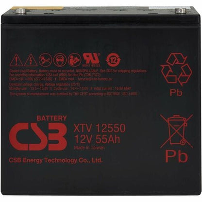 Tripp Lite series SmartPro RBC12V55ET Battery Unit - 55000 mAh - 12 V