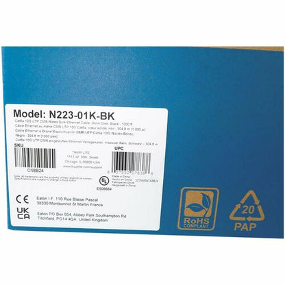 Tripp Lite by Eaton Cat6a 10G Solid Core UTP Bulk Ethernet Cable