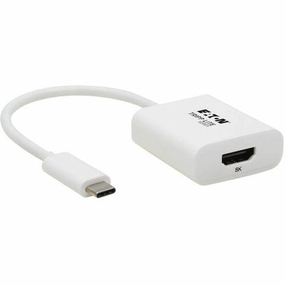 Tripp Lite by Eaton USB-C to HDMI Adapter (M/F) - 8K 60 Hz, HDR, 4:4:4, HDCP 2.3, White -