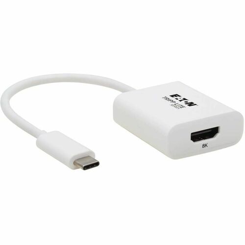Tripp Lite by Eaton USB-C to HDMI Adapter (M/F) - 8K 60 Hz, HDR, 4:4:4, HDCP 2.3, White -
