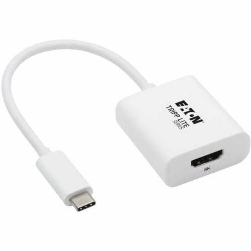 Tripp Lite by Eaton USB-C to HDMI Adapter (M/F) - 8K 60 Hz, HDR, 4:4:4, HDCP 2.3, White -