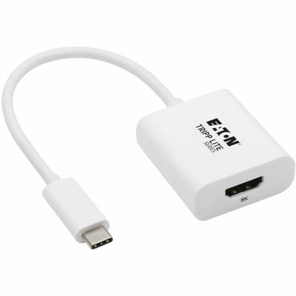 Tripp Lite by Eaton USB-C to HDMI Adapter (M/F) - 8K 60 Hz, HDR, 4:4:4, HDCP 2.3, White -