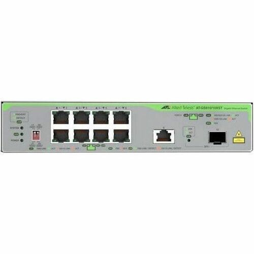Logiciel non géré 8 ports 10/100M/1G-T avec liaison montante 10G SFP+ et alimentation interne