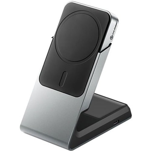 Base de carga magnética 2 en 1 Alogic Matrix - Negra - Conectores de entrada: USB - Magnético, Ma