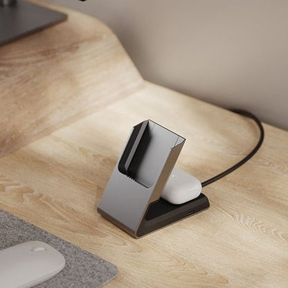 Base de carga magnética 2 en 1 Alogic Matrix - Negra - Conectores de entrada: USB - Magnético, Ma
