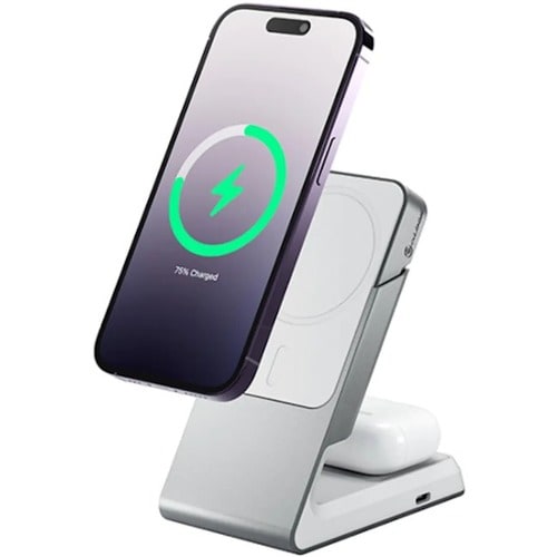 Base de carga magnética 2 en 1 Alogic Matrix - Blanco - Conectores de entrada
