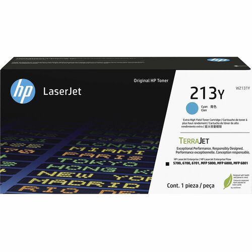 Cartouche de toner laser HP 213Y d'origine - Cyan - 1 unité