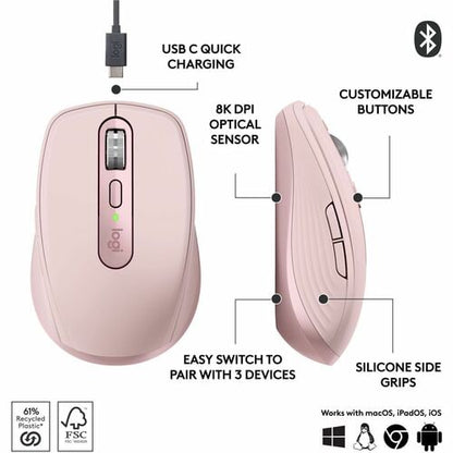 LOGITECH MX ANYWHERE 3S ROSE PERFORMANCE ROSE MULTI 4