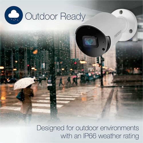 Cámara de red TRENDnet TV-IP1514PI de 5 megapíxeles para interiores y exteriores, color, tipo bala