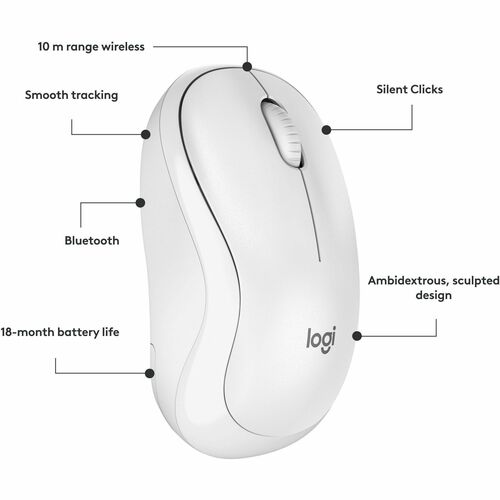 SOURIS BLUETOOTH SILENCIEUSE M240 BLANC CASSÉ MULTI 4