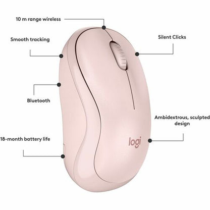Souris Bluetooth silencieuse M240 Rose Multi 4