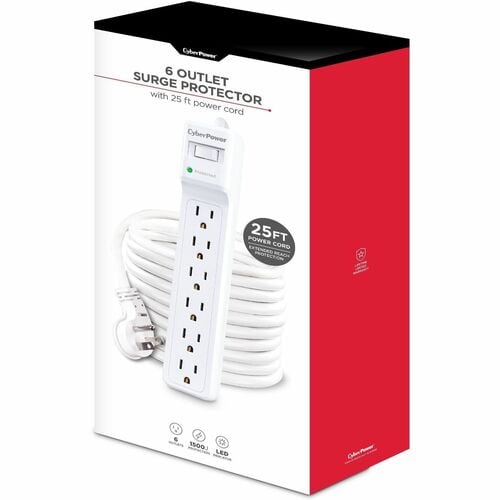 Cyber ​​Power CyberPower B625 Essential 6 - Protector contra sobretensiones de tomacorrientes con