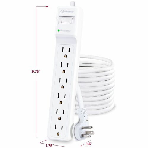 Cyber ​​Power CyberPower B625 Essential 6 - Protector contra sobretensiones de tomacorrientes con