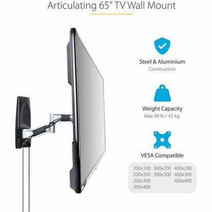 StarTech.com Articulating TV Wall Mount, VESA Wall