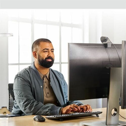 Clavier combiné Logitech MK370 pour entreprises, blanc cassé, disposition française