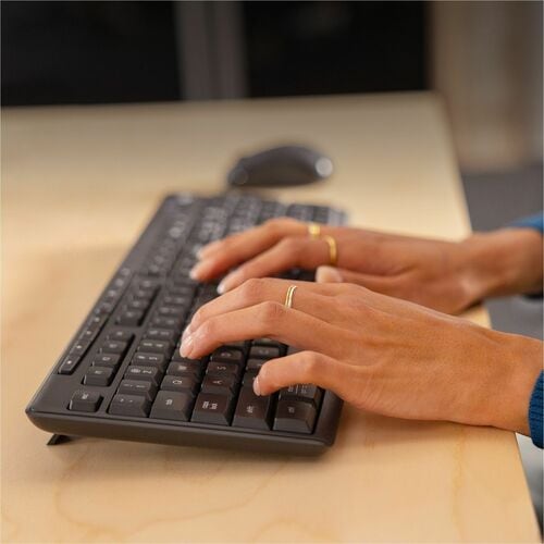 Clavier combiné Logitech MK370 pour entreprises, blanc cassé, disposition française