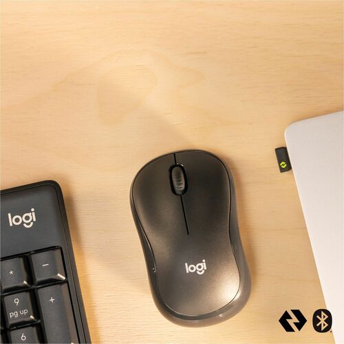 Clavier combiné Logitech MK370 pour entreprises, blanc cassé, disposition française