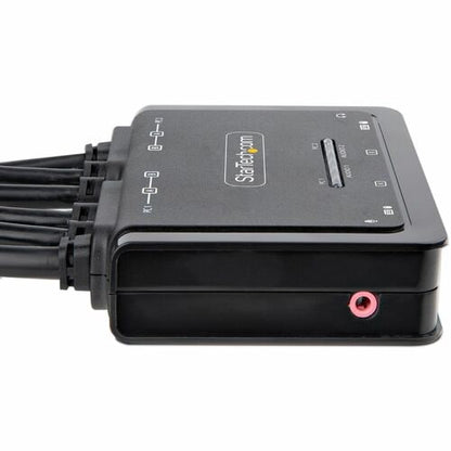 CONMUTADOR KVM COMPACTO 4K DE 2 PUERTOS - CONMUTADOR KVM CON CABLE PARA DOS MONITORES