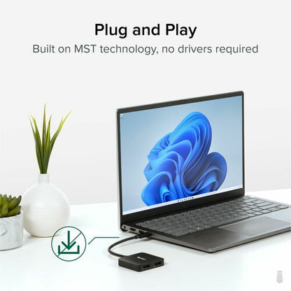 Adaptador USB C a HDMI enchufable para dos monitores