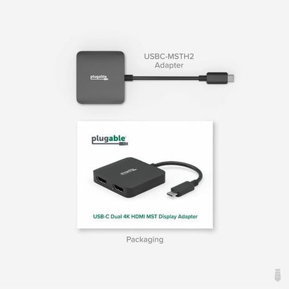 Adaptador USB C a HDMI enchufable para dos monitores
