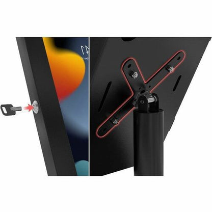 Soporte de quiosco de seguridad Hyperflex de CTA Digital con carcasa de seguridad universal para
