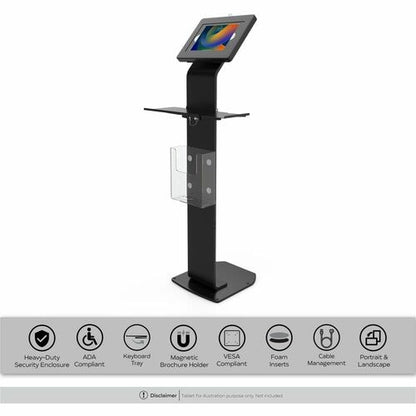 Borne de sol verrouillable CTA Digital Premium avec boîtier de sécurité universel,