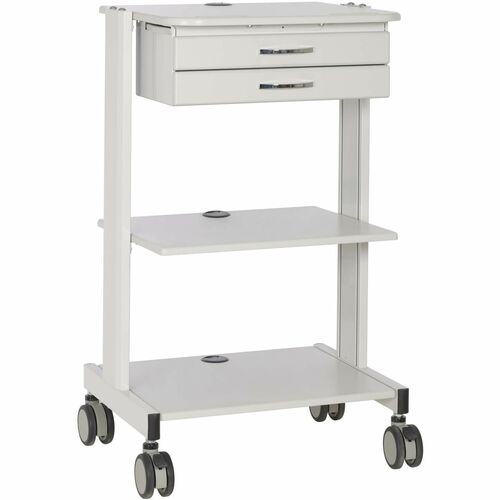 MOBILE CART 2X SHELVES/METAL DRAWERS TAA