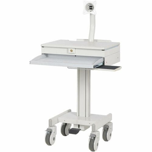 MOBILE CART WITH MONITOR ARM CASTERS TAA