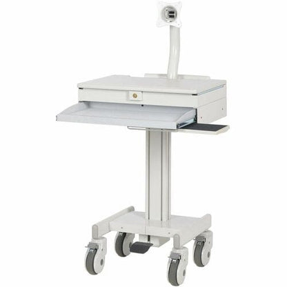 MOBILE CART WITH MONITOR ARM CASTERS TAA
