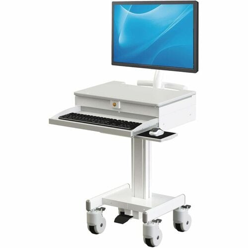 MOBILE CART WITH MONITOR ARM CASTERS TAA