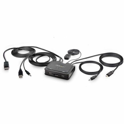 COMMUTATEUR KVM 4K COMPACT À 2 PORTS - CÂBLE USB-A/USB-C