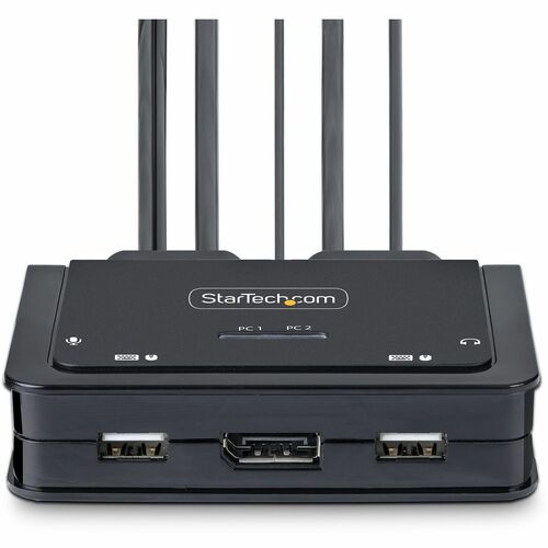 COMMUTATEUR KVM 4K COMPACT À 2 PORTS - CÂBLE USB-A/USB-C