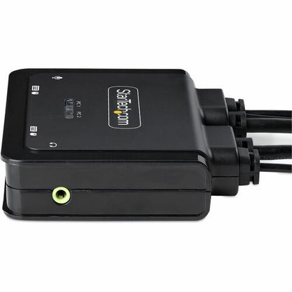 CONMUTADOR KVM 4K COMPACTO DE 2 PUERTOS - CONMUTADOR KVM CON CABLE USB-A/USB-C